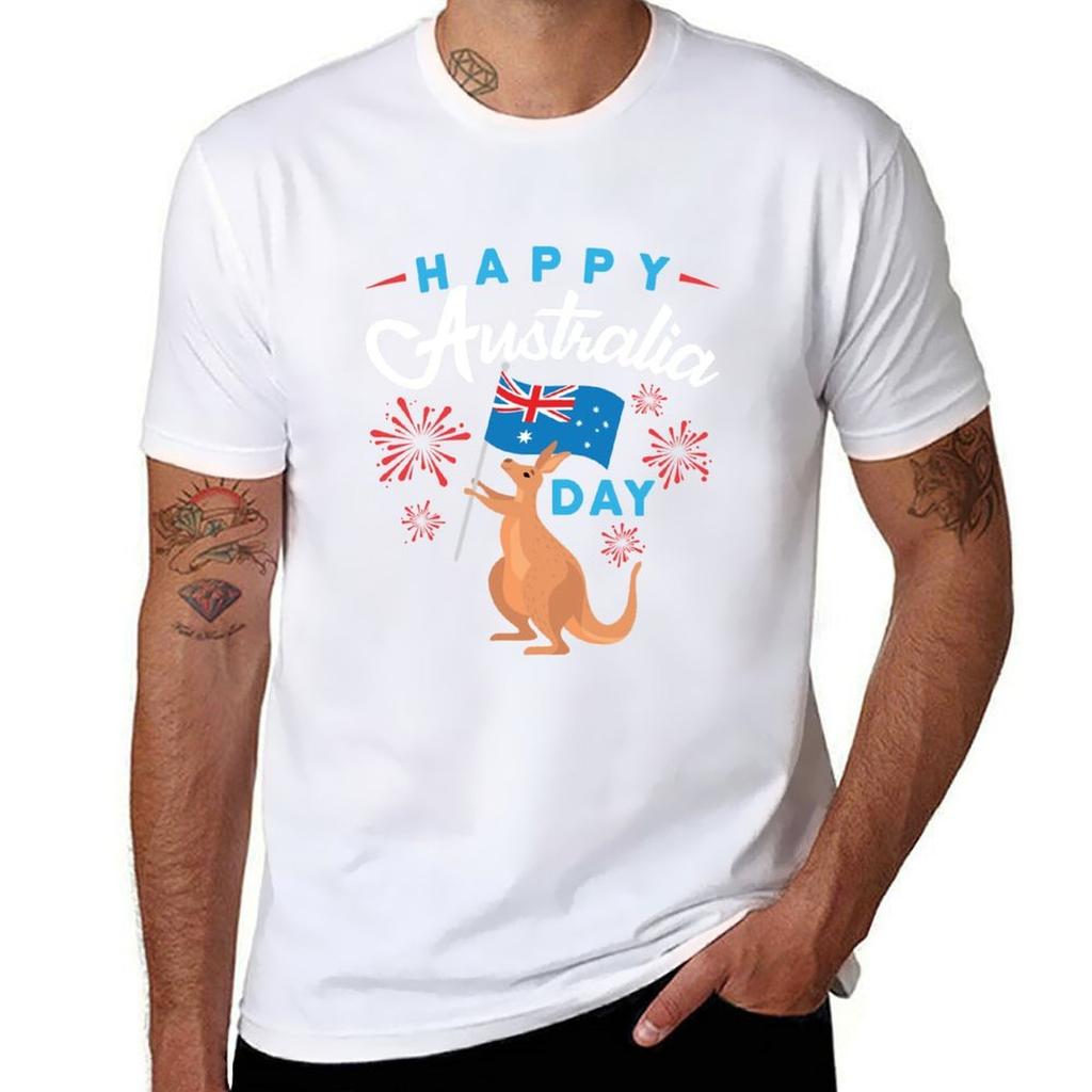 Happy Australia Day T-Shirt t shirts for man cotton funny t shirts for man pack white cotton t shirt man T-Shirt