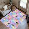 Bluey Friends Area Rug Perfect for Game Room Dormitory Foyer Balcony Antislip Carpet Office Home Decor Perfect Gift for Women/Men