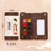 Mini Portable Watercolor Pigment 8 Colors 0.2ml Solid Packaging Wooden Box Set Diary Travel Painting Portable Art  Watercolor