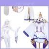 Betoverende Emilia-jurk cosplay set met elegante pruik voor dames, perfect voor een anime-feestkostuum.
