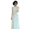 Korean Polka Dot Sleeveless Vest Dress, High-end Temperament, Women's Summer Temperament, Waist and Thin H-shaped Long Dress Wholesale