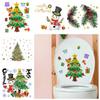 Removable Christmas Tree Sticker Xmas Tree Snowman Decoration Mural Xmas Toilet Stickers  Christmas