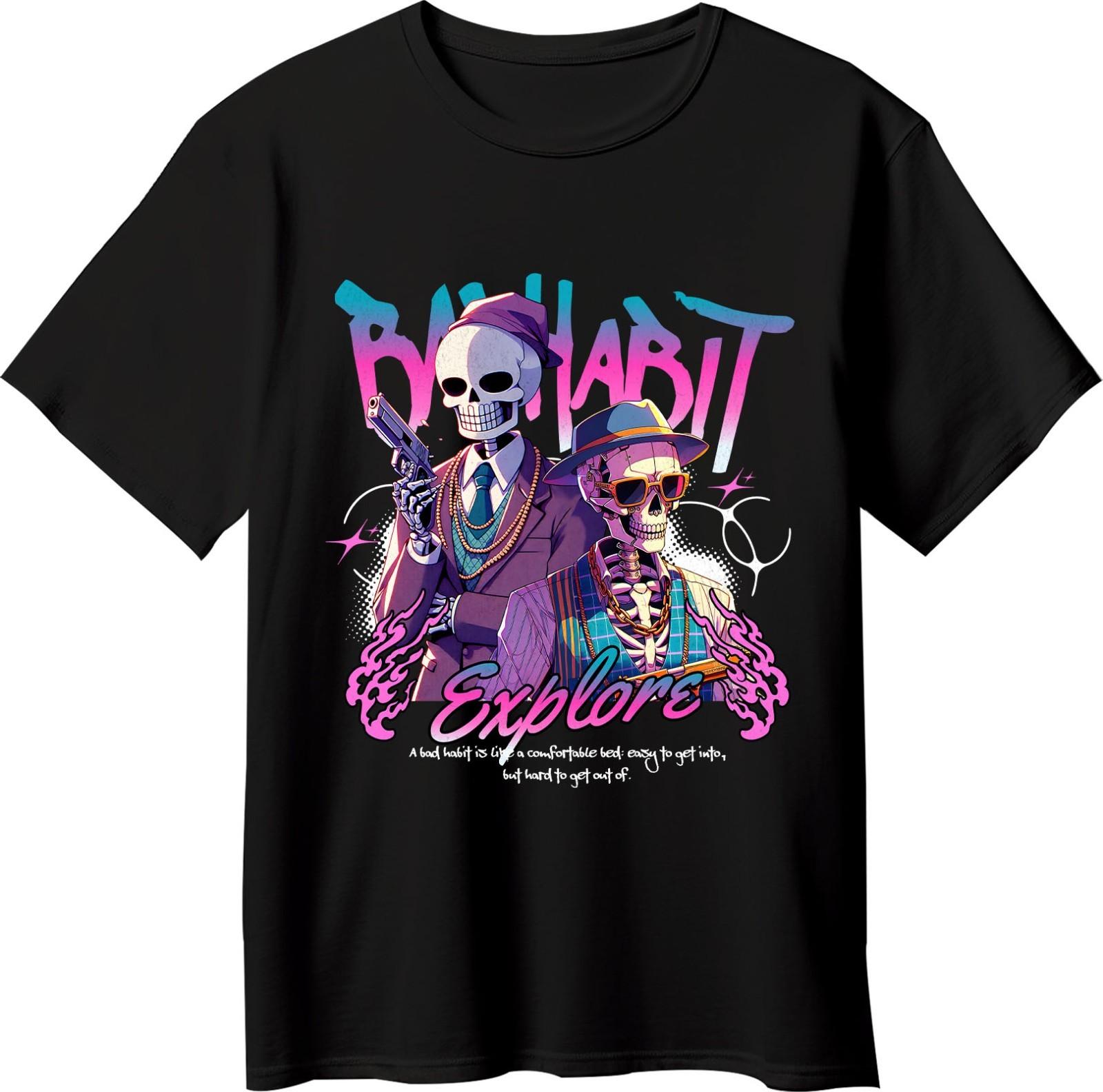 Bad Habit Explore Black Cotton Shirt S разноцветный