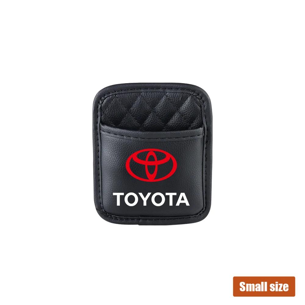 Leather Car Storage Pocket Seat Back/Door/Center Console Organizer for Toyotas TRD Autocollant Pegatina RAV4 Avensis Yaris Reiz