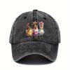 Funny Watercolor Chickens Print Washed Baseball Cap Casual Outdoor Adjustable Unisex Hat