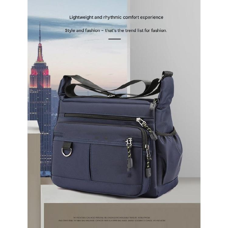 Oxfords Toted Bag for Men Shoulder Crossbody Handbag with Multi Pockets Zipper for Work Office Travel and Daily Use