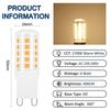 Ampoule G9 LED 4W Blanc Chaud 2700K, 400LM, Équivalent Halogène G9 40W 33W, 360 Degrés, AC 230V, LED Lampe G9 Chaud pour Applique