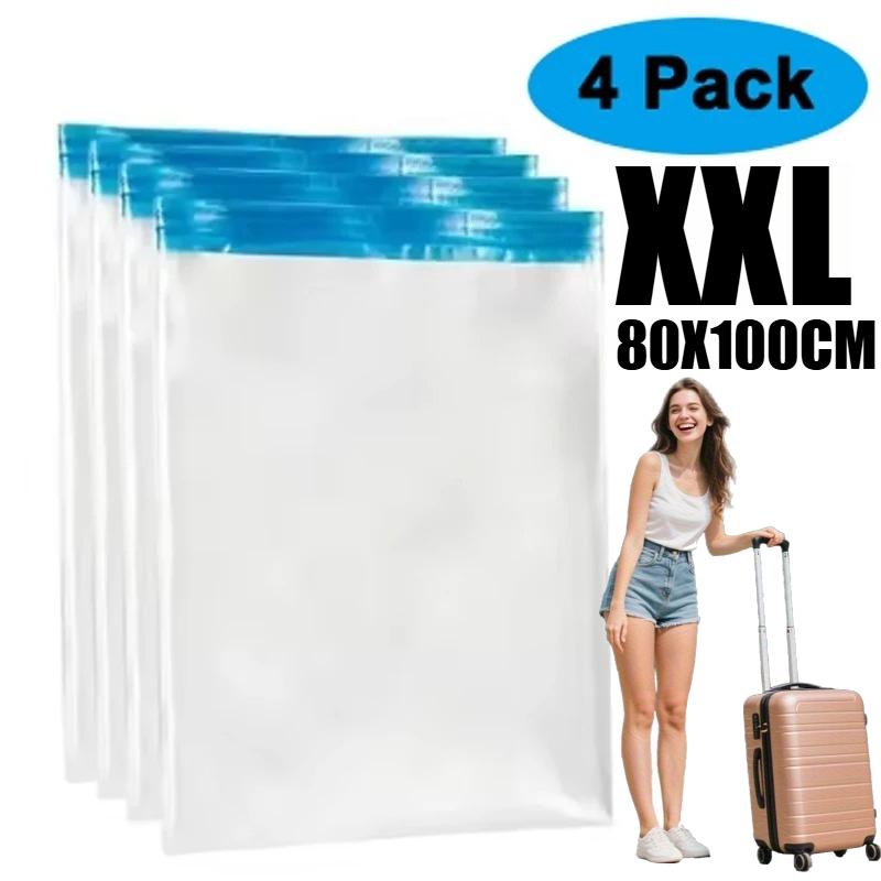Travel Compression Bags, Roll Up Travel Space Saver Bags for Luggage, Cruise Ship Essentials Cothes, Folding Compressed Bag