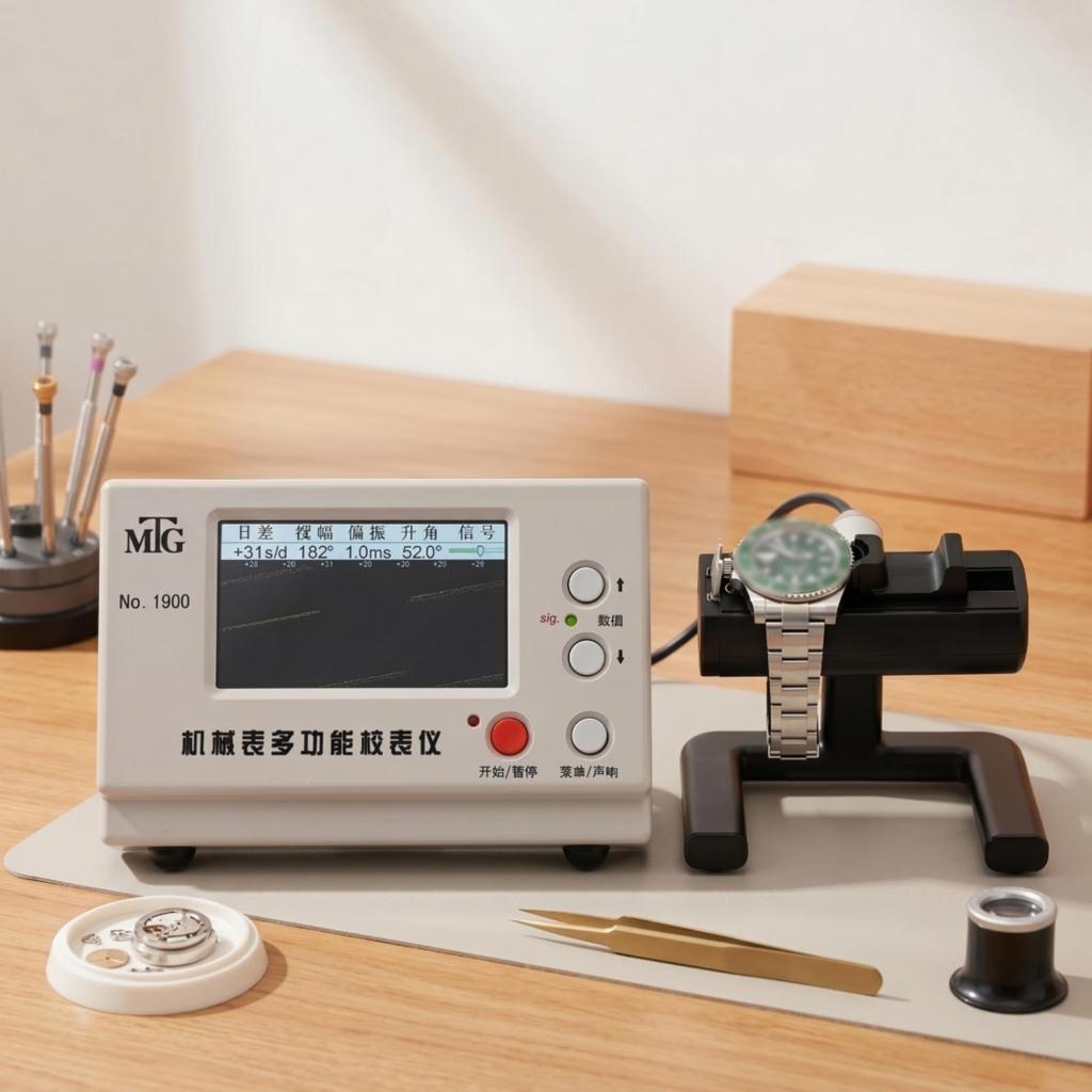 Mechanical Watch Timing Instrument Builtin Display Control Panel Wristwatch