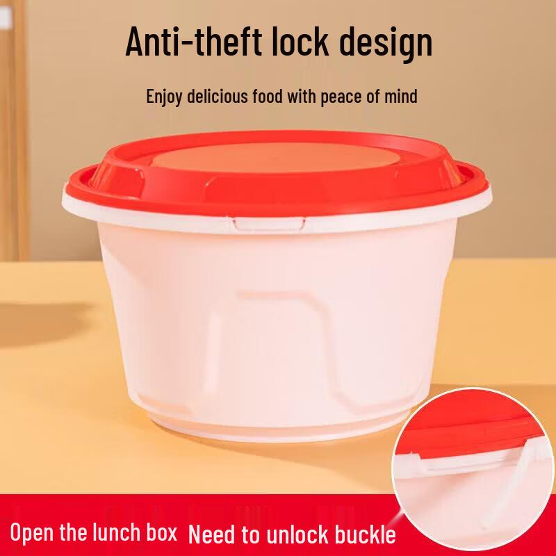 Qiwei Disposable Round Takeout Meal Box with Lid