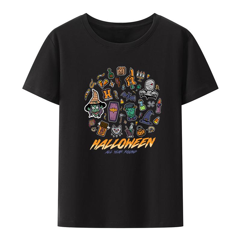 Happy Halloween T Shirt Gift Graphic Tshirts Halloween Festivals Print Tee Tops Tshirt Unisex Pattern Leisure Breathable Tees