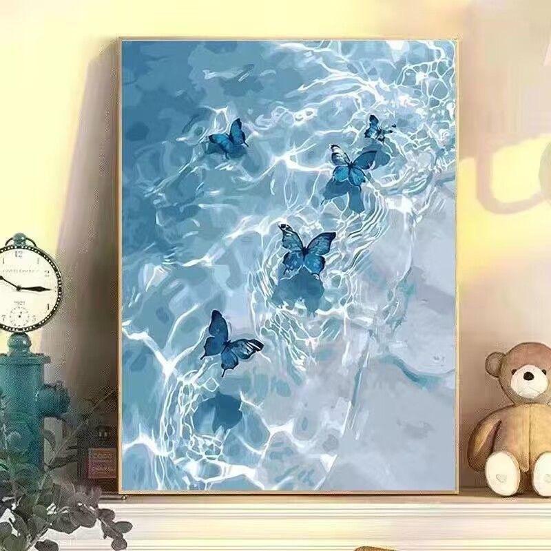 Diy Digital Oil Painting Flower Landscape Filling Coloring Oil Painting Stall Toy Painting