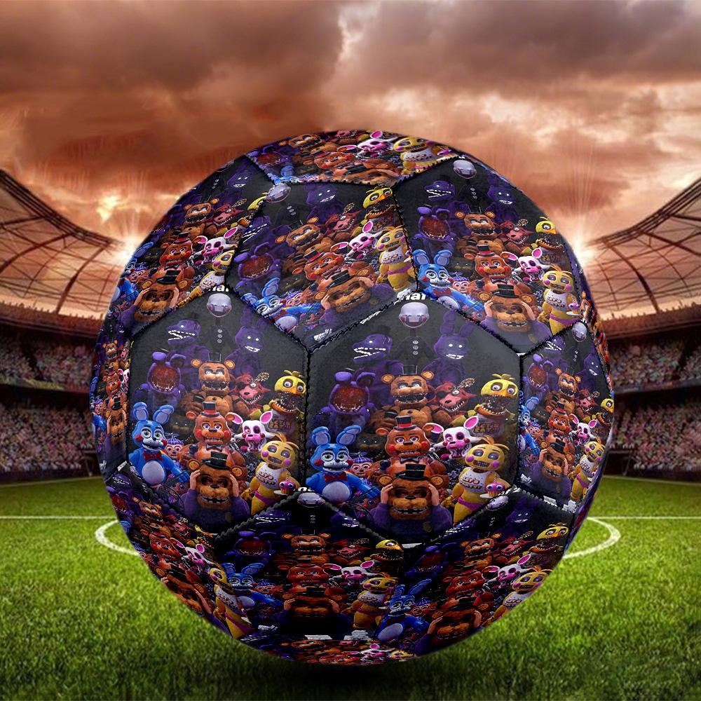 Five Nights at Freddy's Print Size 5 Soccer Ball, Standard Match Football for Sports Game and Team Practice, Ideal Gift for Soccer Fans