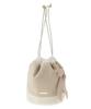 Maison de Fleur Women's Shearling Drawstring Shoulder Bag, Pink, 08000039000
