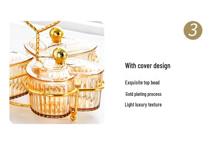 Heart-Shaped Dustproof Dried Fruit Tray - Living Room Coffee Table Snack Box & Storage Bowl