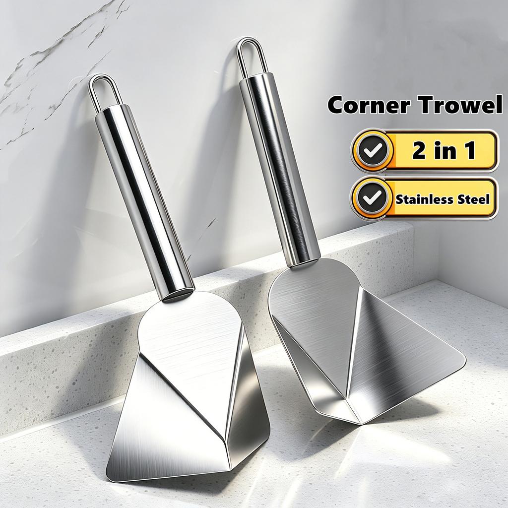 Xiaomi 2 In 1 Stainless Steel Putty Knife Drywall Scraper Inside Outside Corner Trowel Finishing Tool Dual Use Puller for Plaster Wall