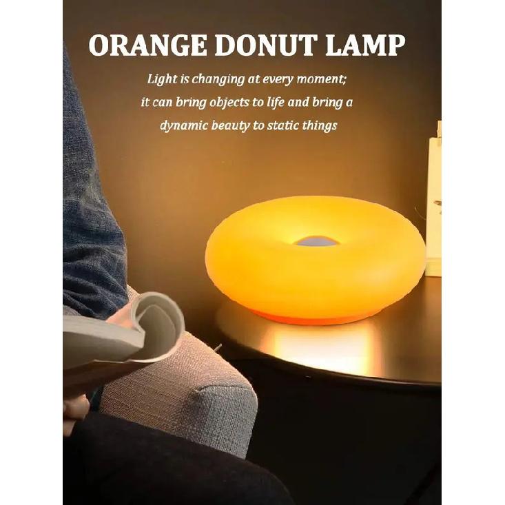 Bauhaus Donut Shaped Table Lamp USB Plug for Bedroom Bedside Living Room Dining Room Decor Ambient Light Not Glass