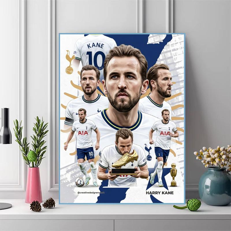 Harry Kane poster 100% Round Full Drill 5D DIY Diamond Painting Embroidery Cross Stitch Rhinestone Décor