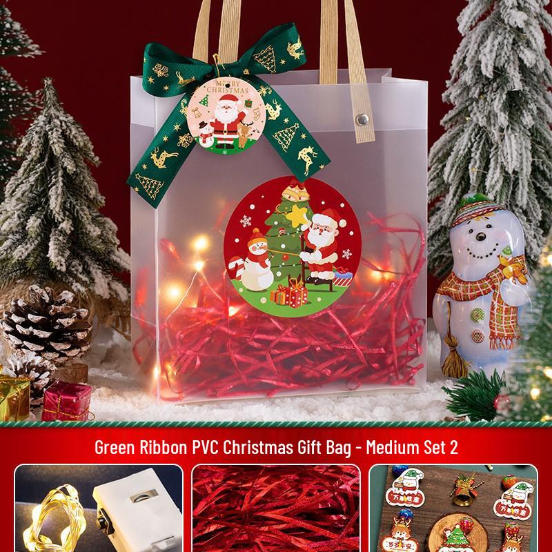 Christmas Eve Apple Candy Souvenir Handbag - Creative Transparent Gift Bag