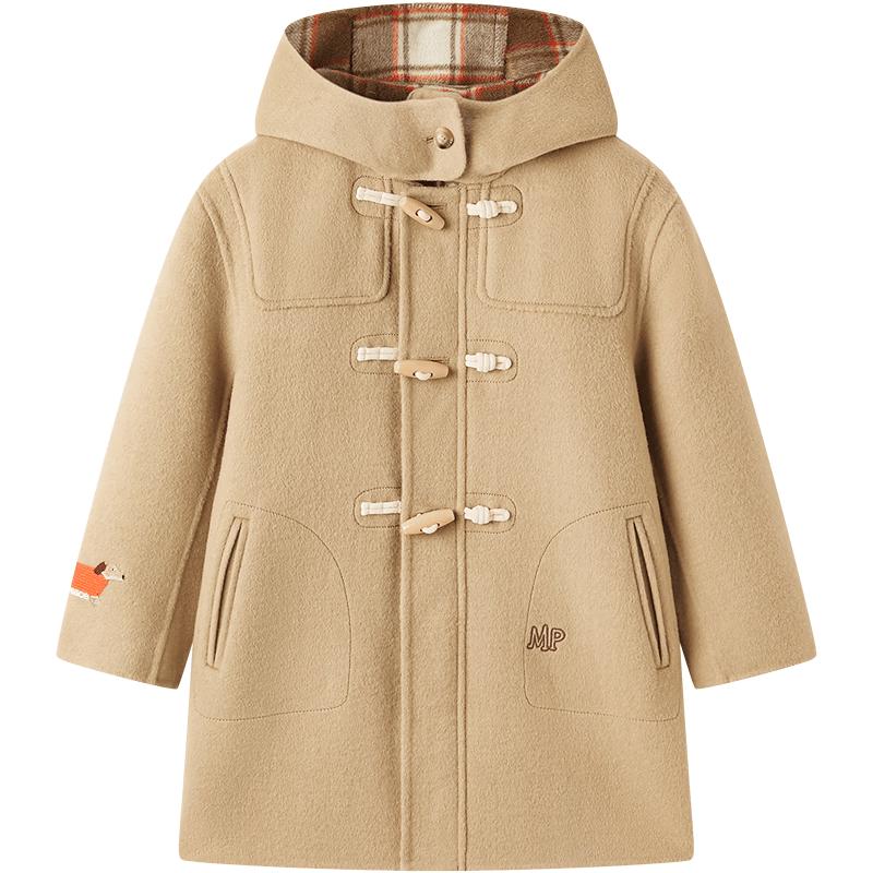 MiniPeace Boys' Winter Hooded Wool Blend Coat F1AAF4303