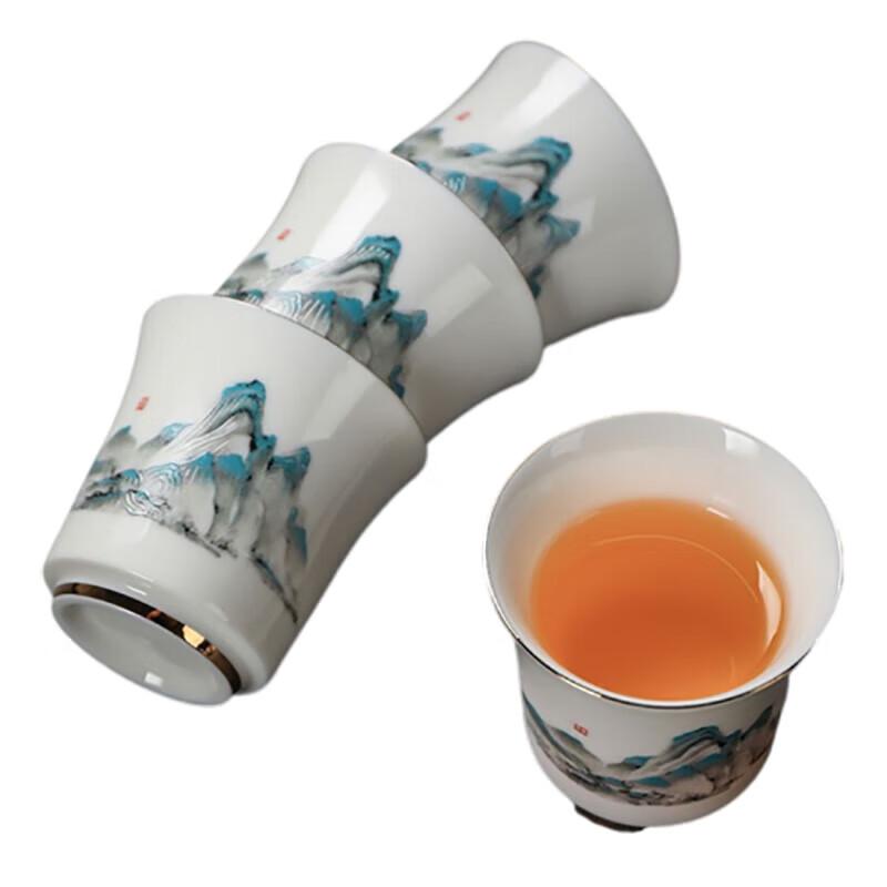 Hand-Painted Thousand Miles Ceramic Kung Fu Tea Set