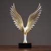 Resin Eagle Wings Figurine, Flying Eagle Sculpture On Base for Living Room, Office Desk, TV Cabinet, Wine Cabinet and Home Decor