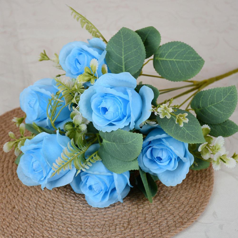 7 Heads Real Happy Flower Mini Crystal Grass Bouquet New Valentine's Day Flowers  Home Decorative