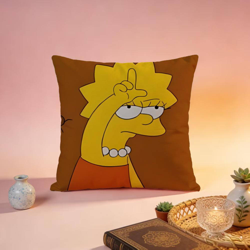 Popular TThe Simpsonsful Cushion Cover Premium SkinFriendly Pillow Case MultiPurpose for Home Office Travel