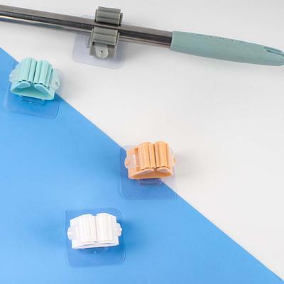 Mop Holder Wall Mounted Mop Organizer Holder Brush Broom Hanger Storage Rack Kitchen Hanger Clip Seamless Mop Hook