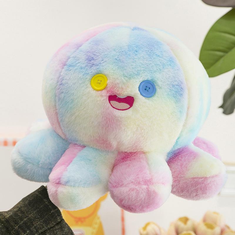 Funny octopus doll plush toy cute colorful octopus throw pillow home decoration ornament girl children's gift