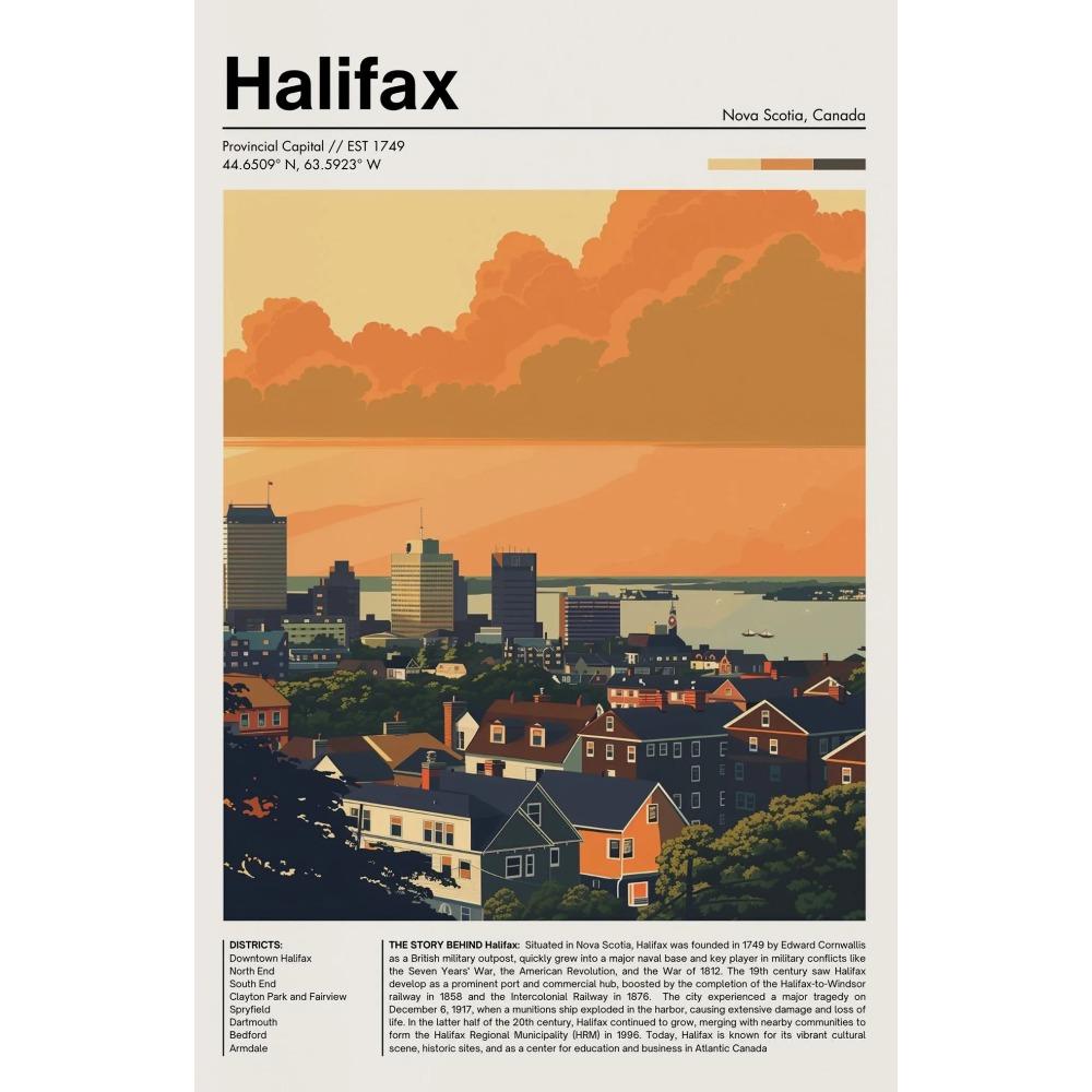 Kanada Reise Chic Stadtlandschaft Poster Vintage St. Johns Toronto Drucke Leinwandgemälde Wandkunst Bilder Heim Wohnzimmer Dekor