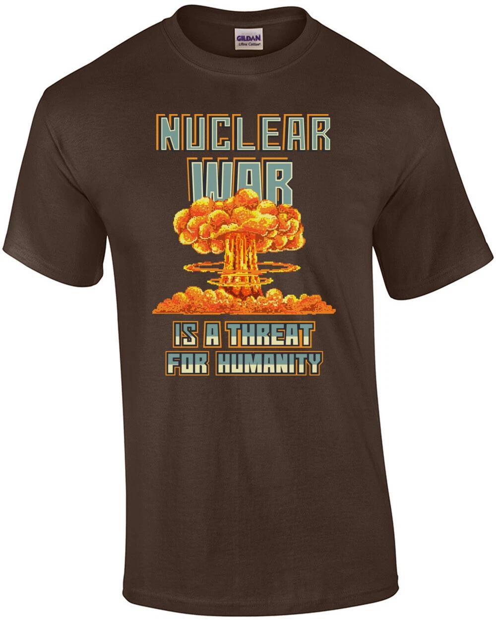 

Nuclear War Is A Threat For Humanity Retro T-Shirt 2XL