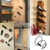 Modern Iron Wall Wine Rack With Hollow Design For Home Decor And Storage