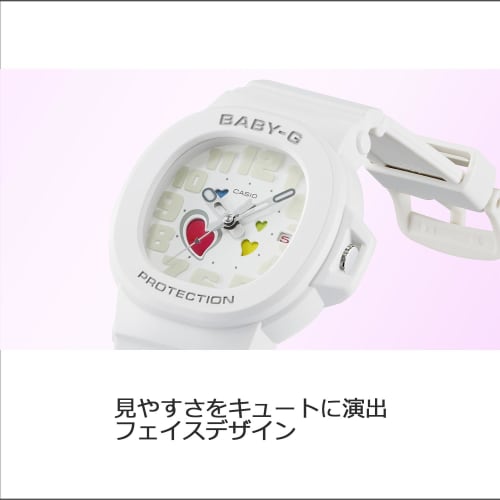 Casio Baby-G PLAYFUL HEARTS SERIES BGA-10-7AJF Women's White Watch