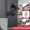 Magnetic Silent Black Wooden Bedroom Door Handle Lock