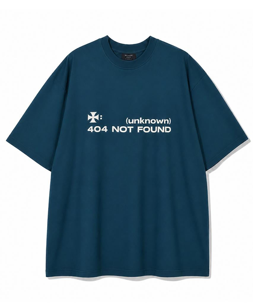 BOUNDARY 404 Error Oversized Short Sleeve T-Shirt [Teal Blue]