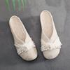 Woman Slippers Round Toe Pearl Flat Slides Outside H Sandal On Offer Elegant and Fashionable Shoes for Women Top Designs Sandals