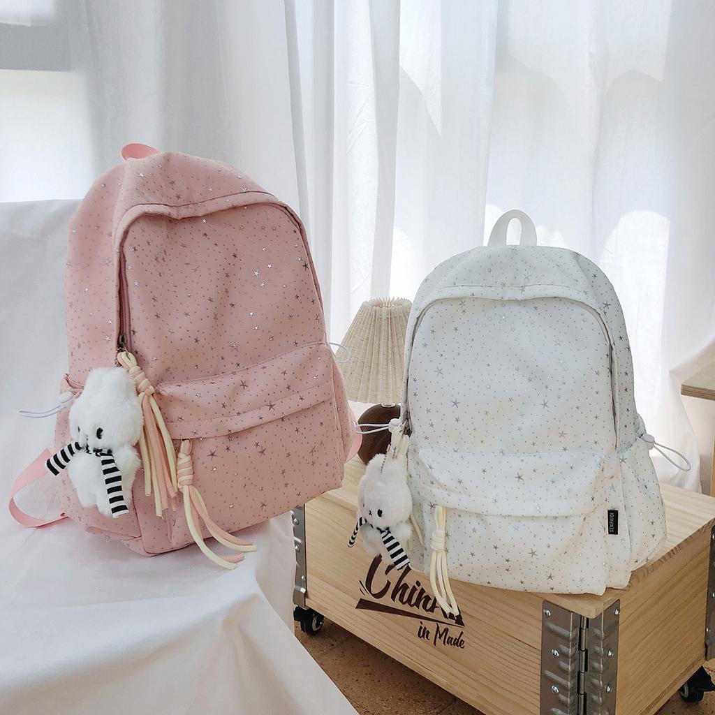 Schoolbag Small Fresh Star Schoolbag Ins New Girl Simple Junior High School Cute Primary School Student Large Capacity Backpack Backpack