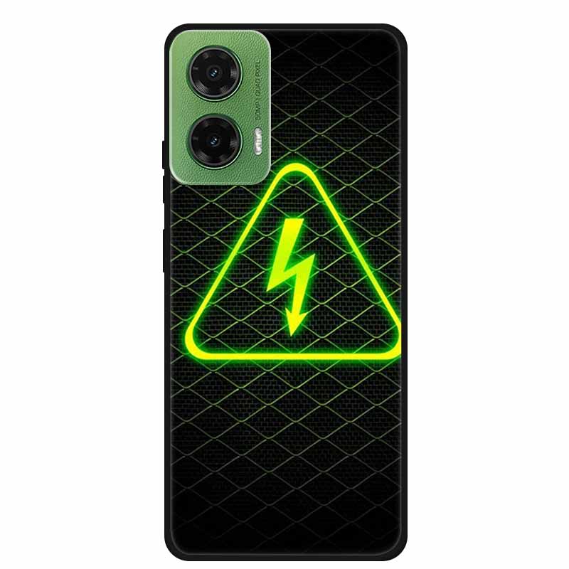 Silicone Painted Cover For Motorola Moto G35 G55 Case Luxury Animal TPU Silicone Soft Back Cover For G55 5G Black Bumper MotoG35
