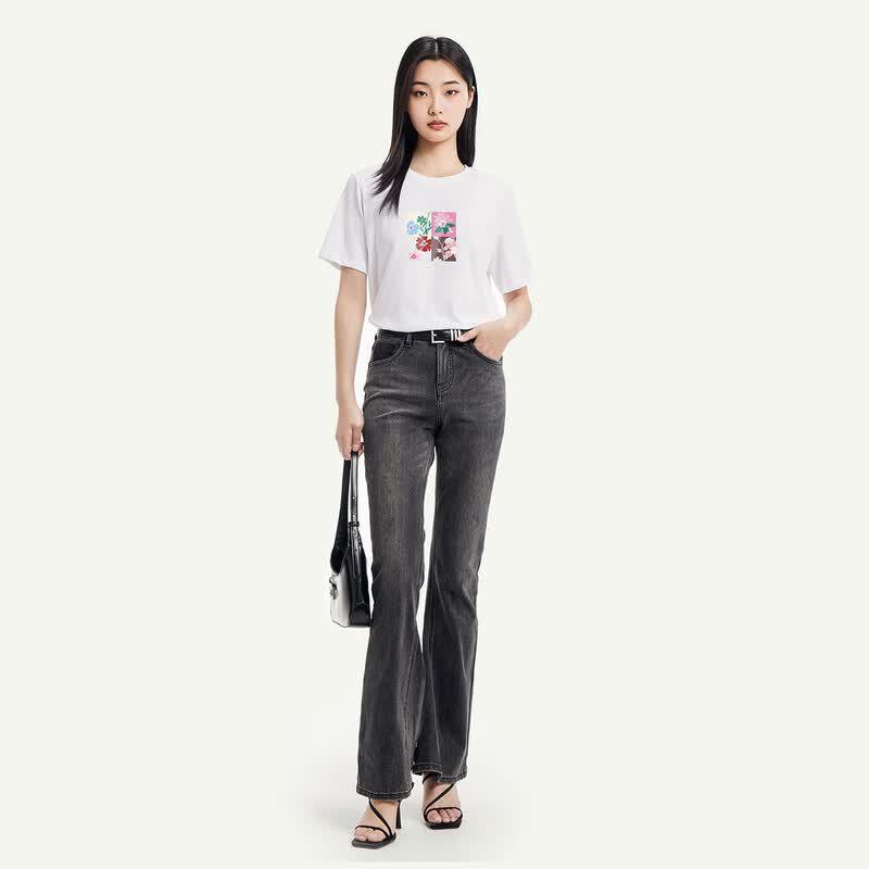 FivePlus Women's 100% Cotton Short Sleeve T-shirt
