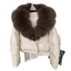 Womens Short Puffer Coat 2026 Winter Warm Oversized Cotton-Padded Jacket With Detachable Faux Fur Collar