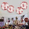 Halloween Blood Handprint Paper Lantern Spooky Hanging Round Lantern for Parties Haunted Houses Home Decoration