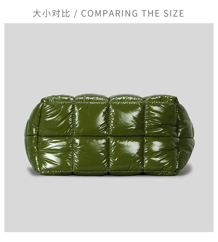 Modische weiche Puffer-Tragetasche Lässige Nylon-Stepp-Gepolsterte Damen-Handtaschen Wasserdicht Leichtgewicht Damen Schulter-Umhängetaschen