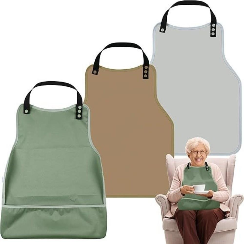 Waterproof Adult Feeding Bib Reusable Dining Clothing Protector Apron Disabled Individuals