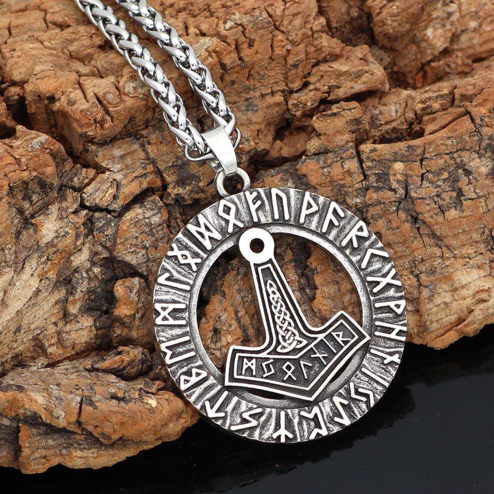 Nordic Viking Rune Pendant - Pirate Hammer Symbol Accessory