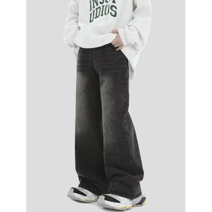 Retro Jeans Pánske jesenné Nový štýl Výbušný Street Hooligan Pekné Ležérne nohavice Pre tínedžerov Pánske voľné rovné nohavice so širokými nohami