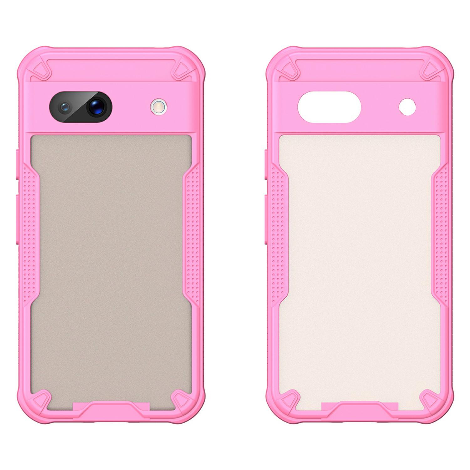 

For Google Pixel 8a Case PC+TPU Frosted Phone Back Cover Purple