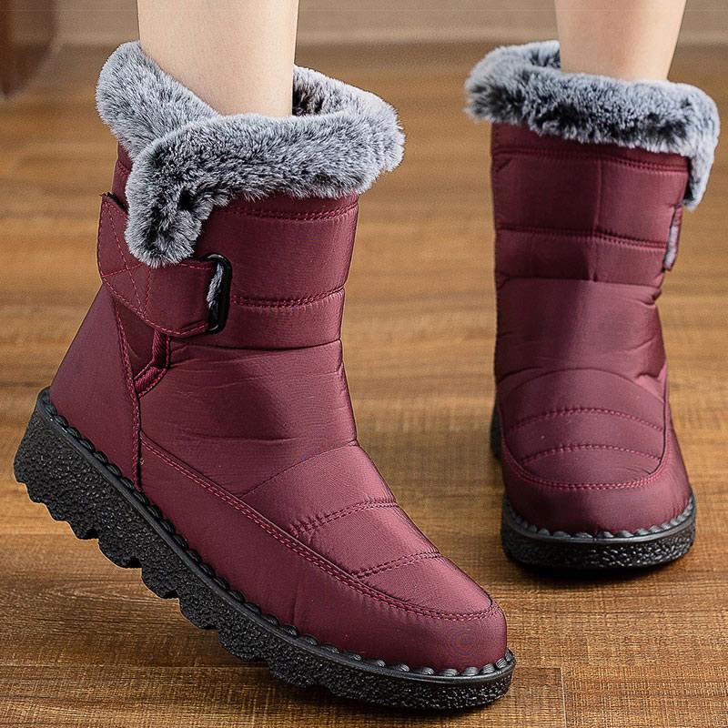 Women'S Boots Fashion Winter Boots With Super Warm Fur Botas Mujer  Winter Shoes Woman Snow Boots Elegant Woman Heeled Shoes