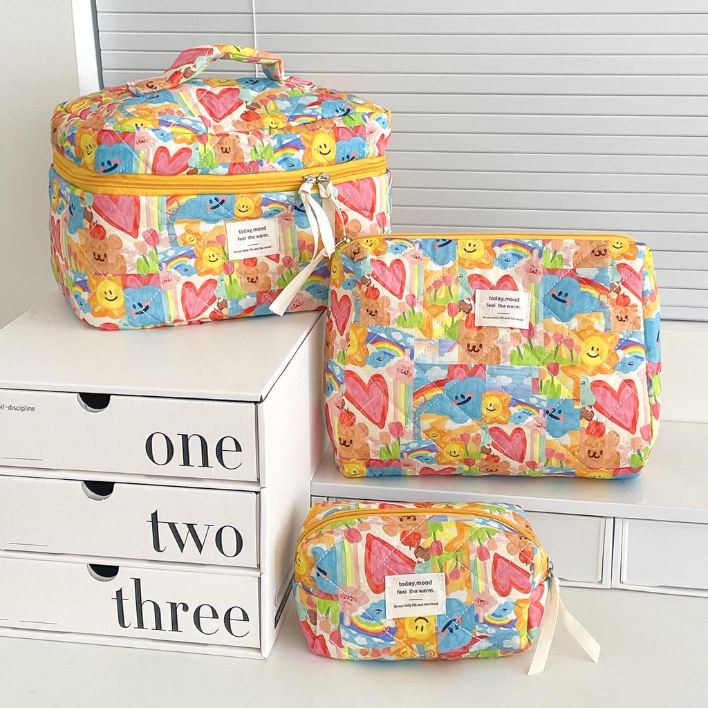 Graffiti Cosmetic Bag Going Travel Portable Storage Wash Bag Quilting Large Capacity Handbag