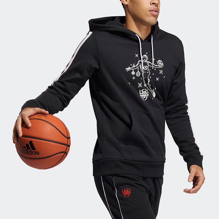 adidas Sweatshirts Men's Black Hooded Moderate Regular GU0505
